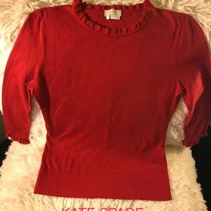 KADE SPADE Red hot pull over sweater WOW